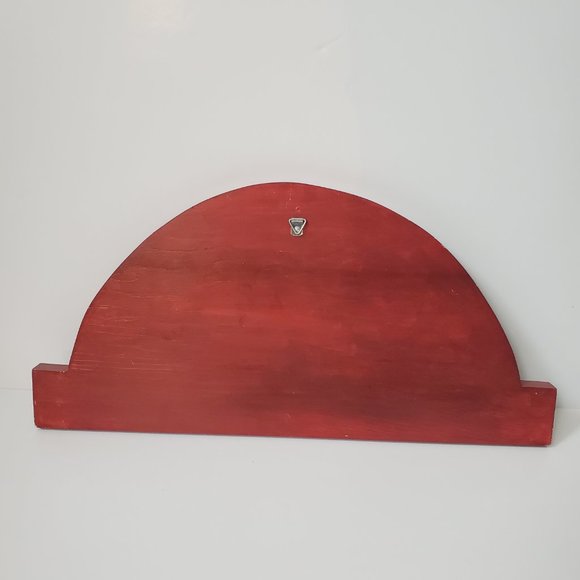 VTG Christmas Wall Decor Hanging Wood Plaque Handpainted Carolers Holiday Wishes - Picture 6 of 6